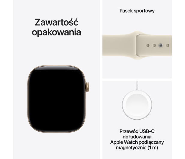 Apple Watch 12 42/Jasne złoto Alu/Piaskowy Pasek M/L 5G - 1594065 - zdjęcie 7